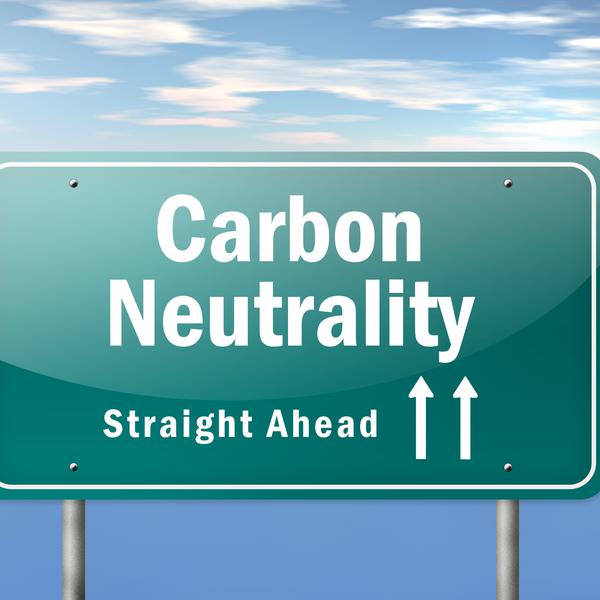Carbon neutrality sign